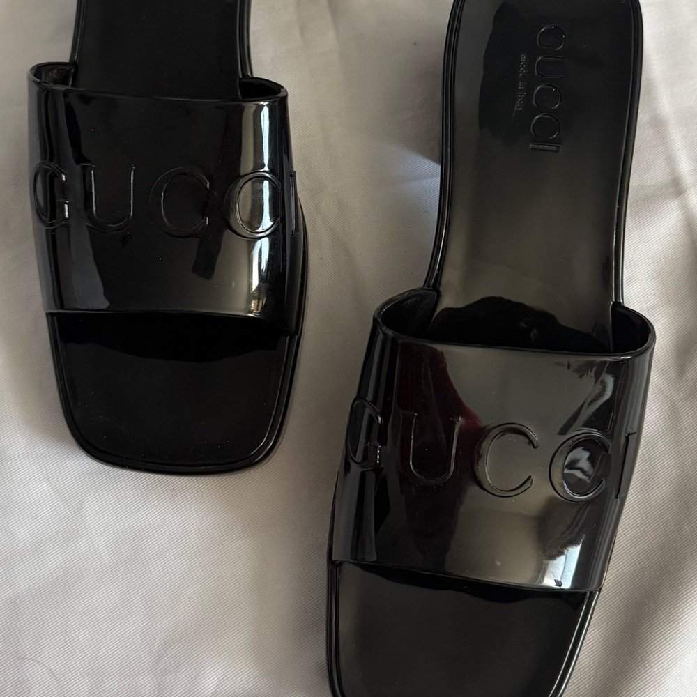 Black Slide Sandals